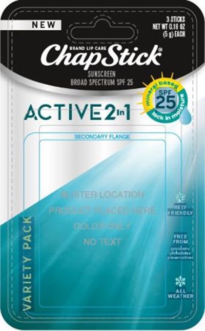 Chapstick Active 2 in 1 Variety Pack 3 sticks 0.18 oz (5 g) each - 200219 Chapstick Active 2 in 1 Variety Pack 3 sticks 0.18 oz (5 g) each